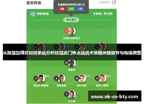 从阵型到博弈如何系统分析欧冠豪门焦点战战术策略关键细节与临场调整